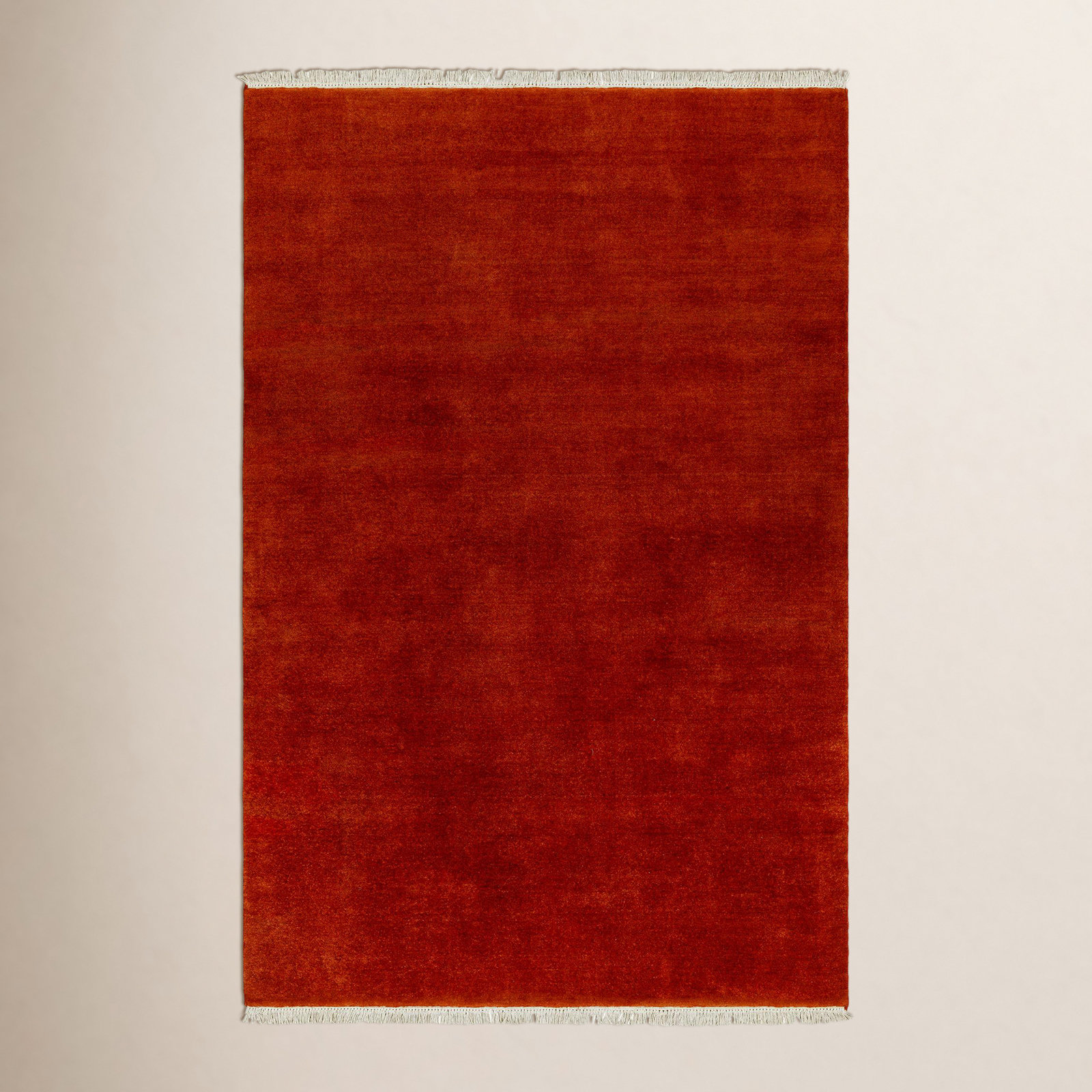 Clio Wool Rust/Burnt Rug, Rectangle 4' x 6'