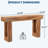 63 Inch Long Console Table for Entryway, Narrow Sofa Table Behind Couch, Farmhouse Industrial Wooden-826647581