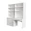Bureau d'ordinateur Pierce H 86,6 po x l 77,2 po avec rehausse de bibliothèque, tablettes ouvertes, tiroirs de rangement (échelle non incluse)-132711903