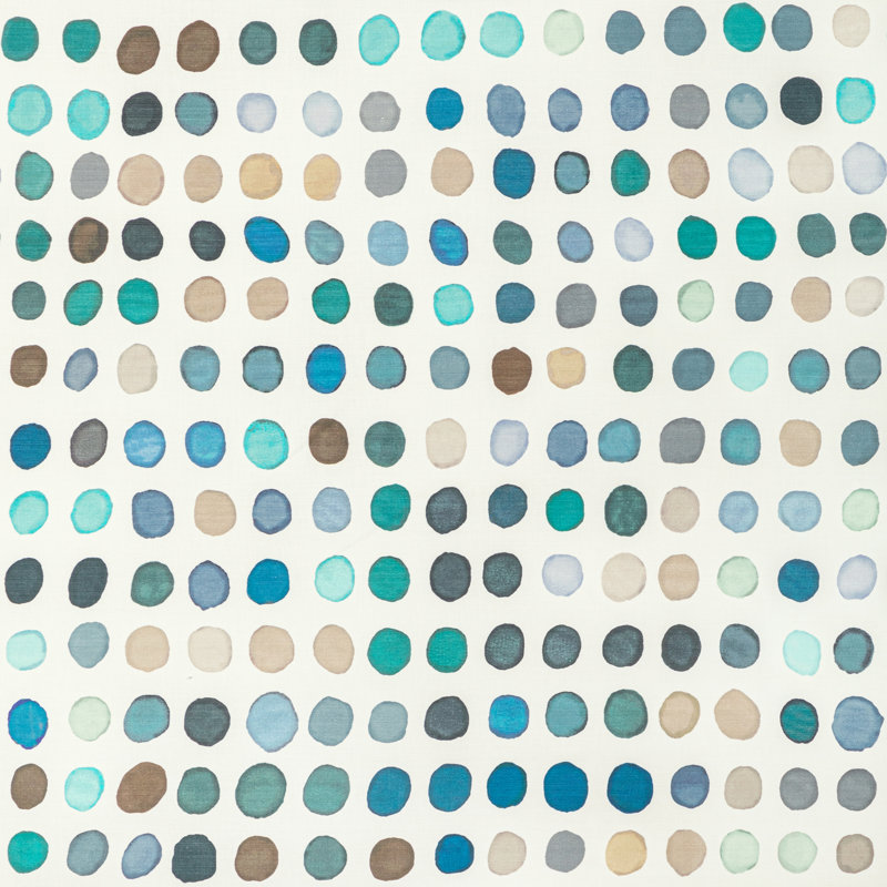 Rhapsody Twister Print Fabric, Denim/Aqua