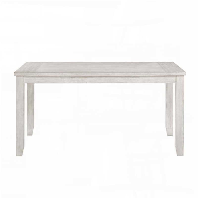 Table de salle à manger Modern Farmhouse - Finition blanc antique, 6 places