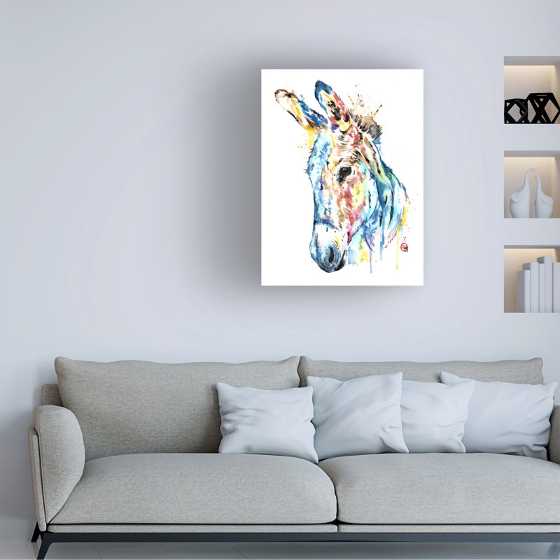 «Lisa Whitehouse Donkey», art sur toile, H 19 po x l 14 po