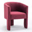 Chaise courbée en velours 29,13 po de hauteur-2142865527