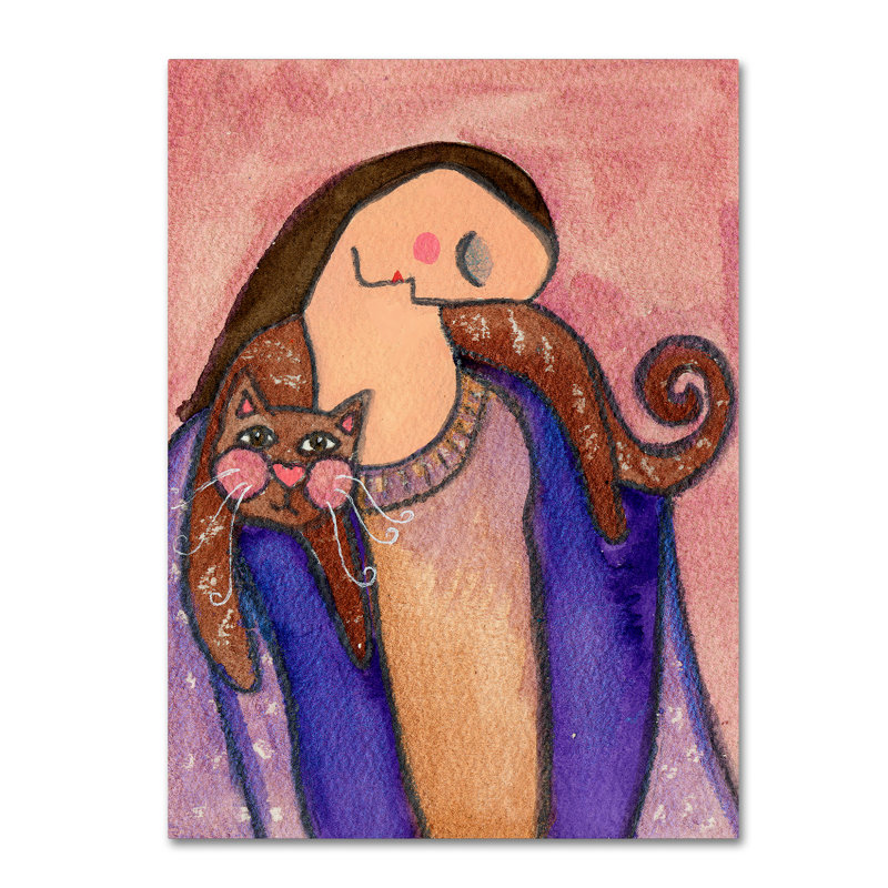 Berkley «Big Diva with Cat on Épaules», reproduction sur toile tendue, H 24 po x l 18 po x P 2 po