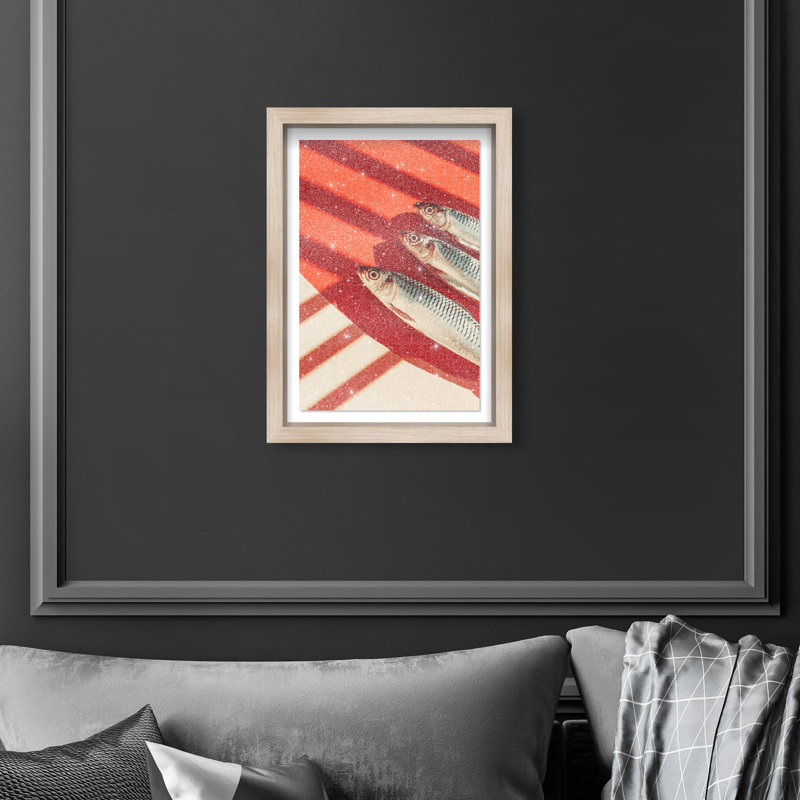Coast Catch Print by Oliver Gal, 16.5"H x 11.5"W, Natural Oak Shadowbox