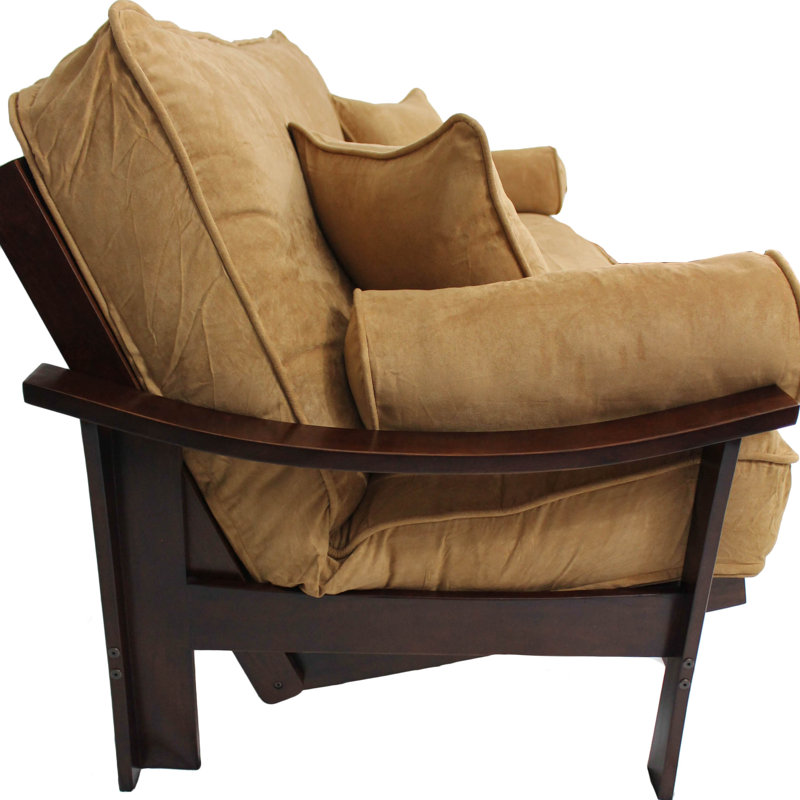 Housse pour futon à coussins carrés/rectangulaires, Café