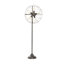 Lampe sur pied en métal et bronze