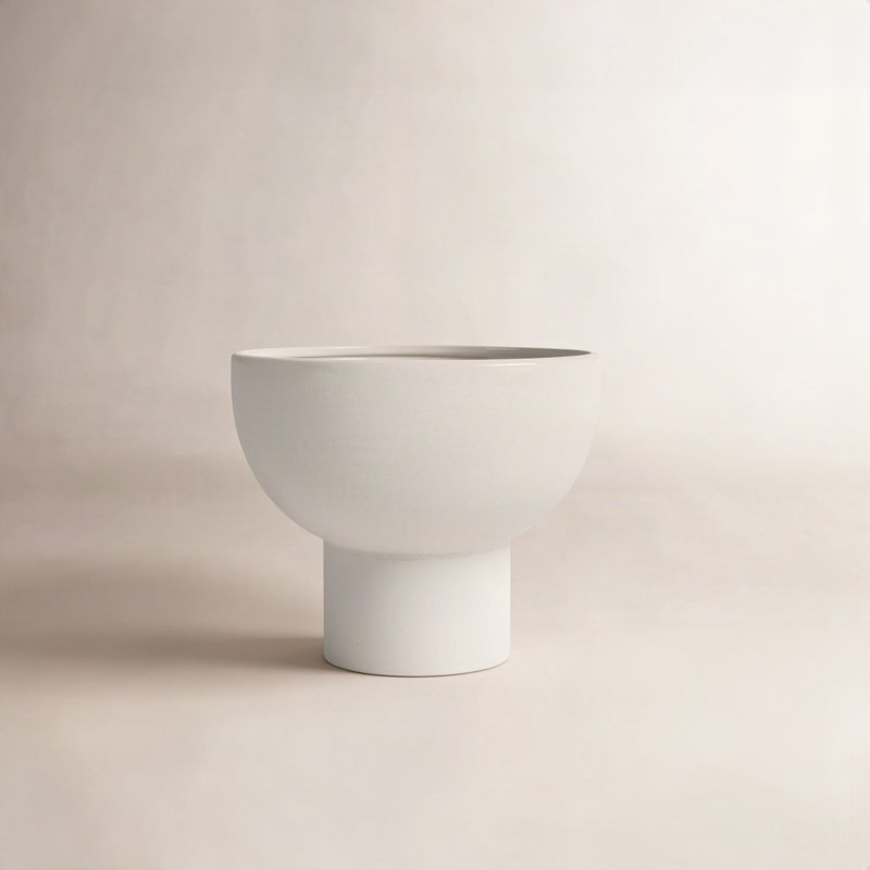 Abie Handmade Ceramic Table Vase, 5.25" H x 7.25" W x 7.25" D
