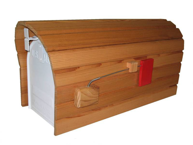Wood Cedar Wood Mailbox Wrap