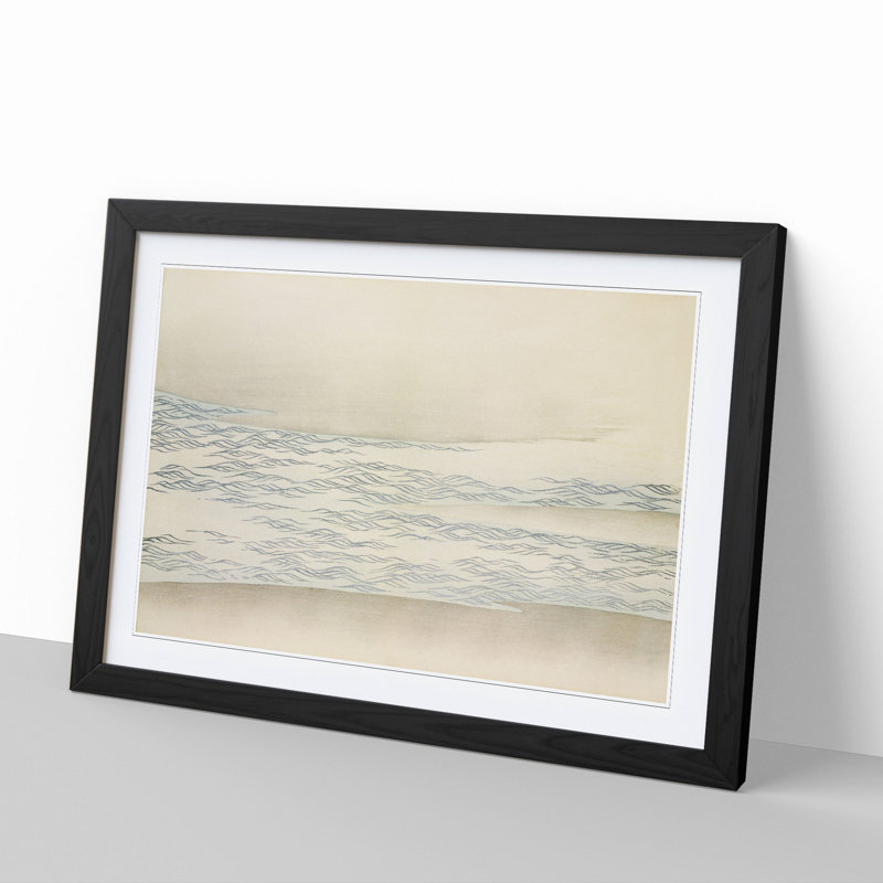 The Ocean Waves by Kamisaka Sekka - Framed Print, Black Framed, 27cm H x 36cm W x 2cm D