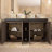 59.6'' Freestanding Double Sink Bathroom Vanity With Quartz Top
