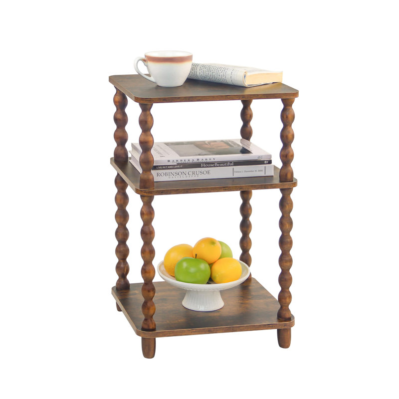 Table d'appoint, petite table de chevet avec tablette de rangement, table de chevet moderne pour salon, chambre à coucher, bureau et petits espaces