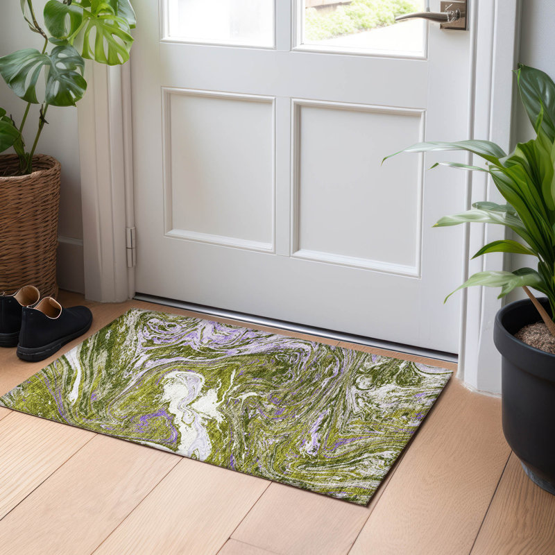  Machine Washable Indoor/Outdoor Chayden ACN1061 Rug, Rectangle 1'8" x 2'6"