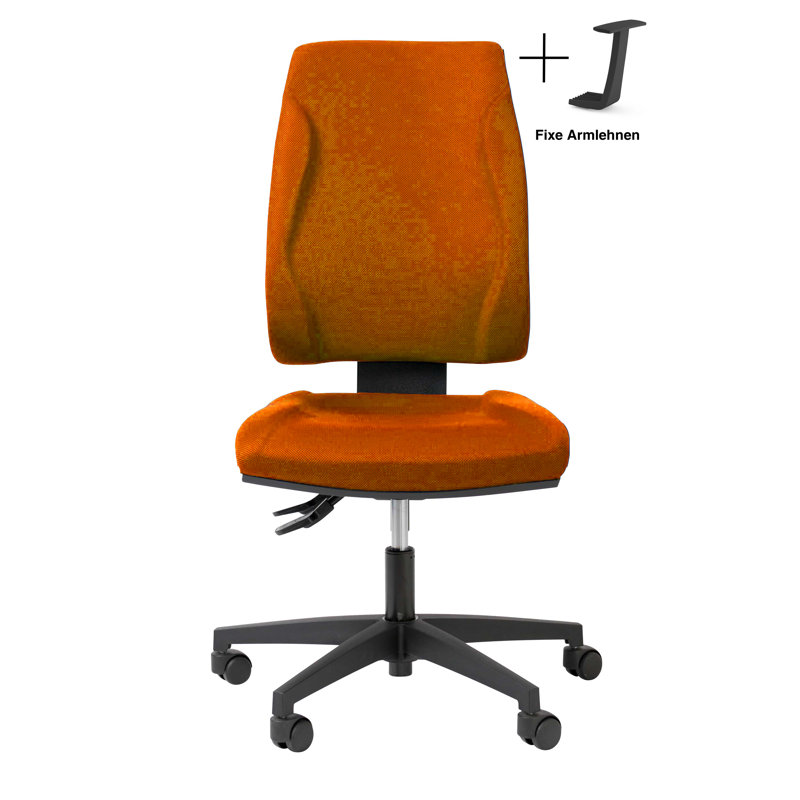 Office Chair, Without arms, Orange