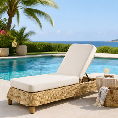 Outdoor Single chaise with Cushions