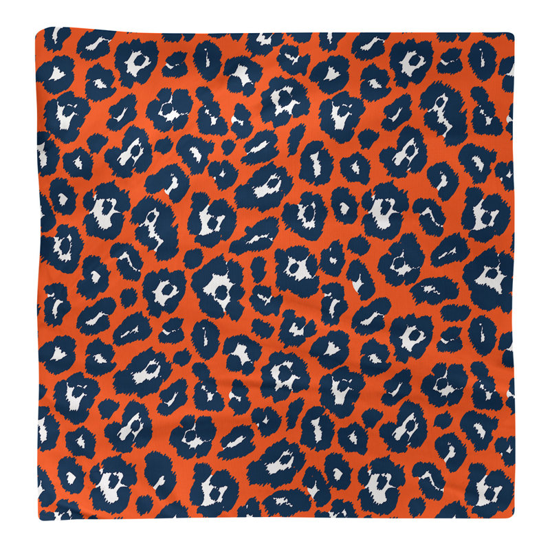 Serviette de foot Denver, Orange/Blanc, 10 po x 10 po