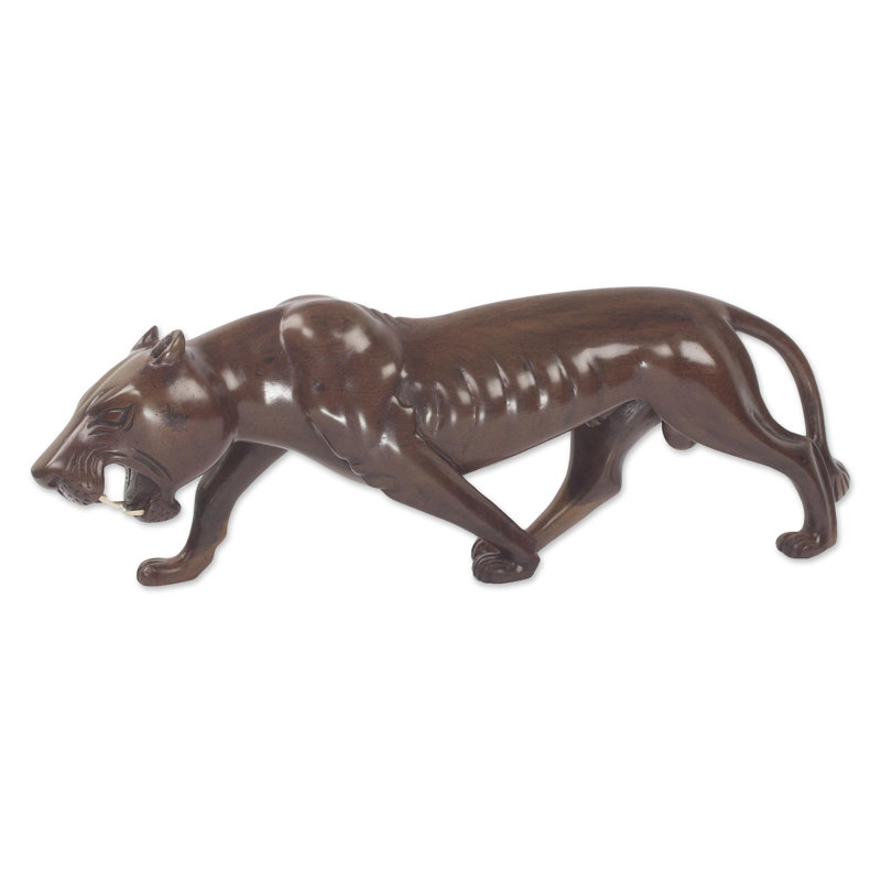Figurine en bois ébène panther Weatherford