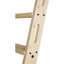 Escabeau de bibliothèque coulissant en bois de pin naturel avec quincaillerie pour échelle roulante-1426495598-1426495584