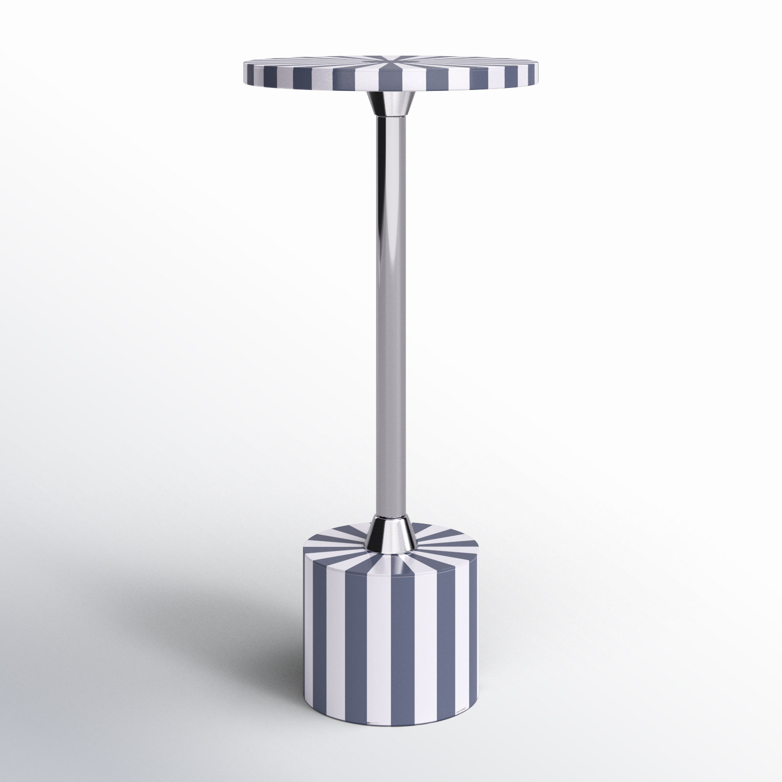 End Table, Gray/Silver