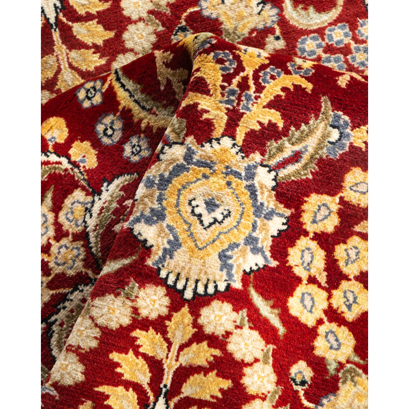 One-of-a-Kind Scatter 2000s Wool Area Rug in Red