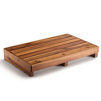 3.5" One Step Stool For Elderly - 550 Lbs (Brown)