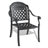3-Piece Set Of Cast Aluminum Patio Furniture With Red Cushions-448849858