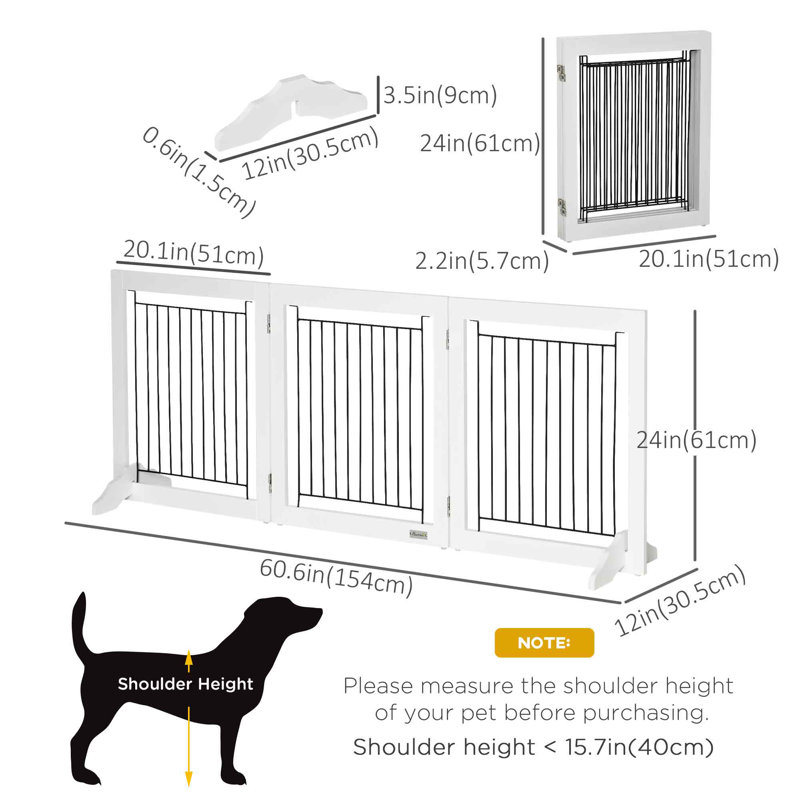 Barrière pour animaux autoportante Delean