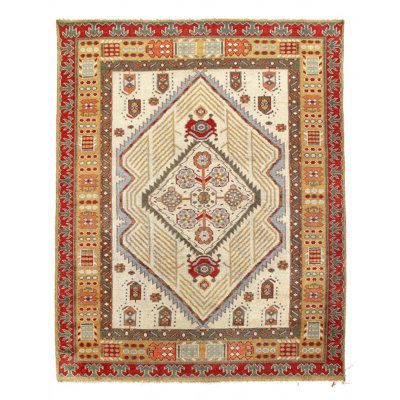 Jakhira One-of-a-Kind 9'9'' X 7'11'' Lamb's Wool Area Rug Beige