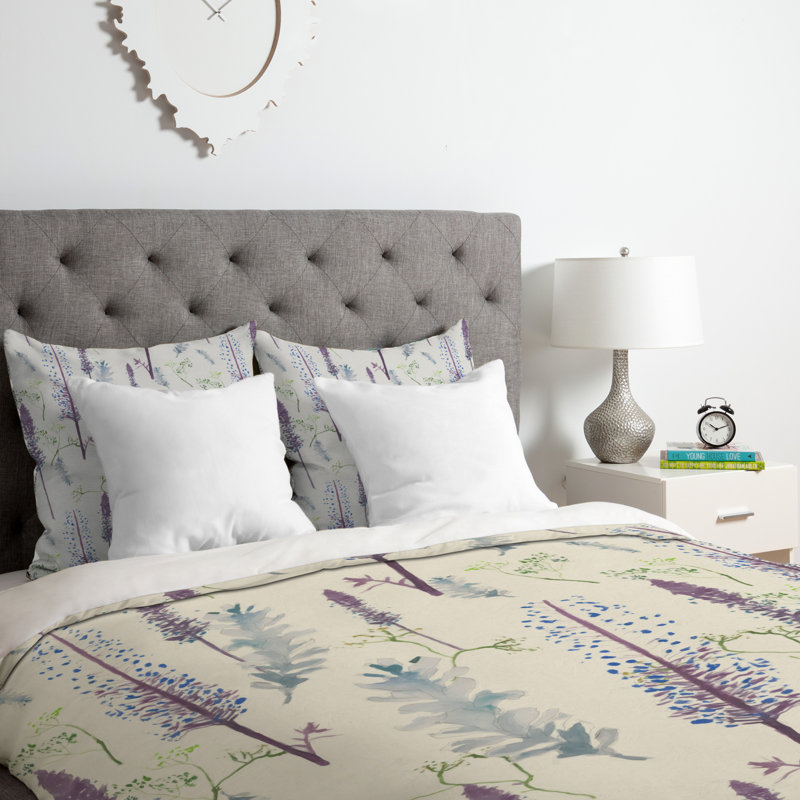 Rachelle Roberts Polyester Floral Duvet Cover, Twin/Twin XL Duvet Cover + 1 Standard Sham