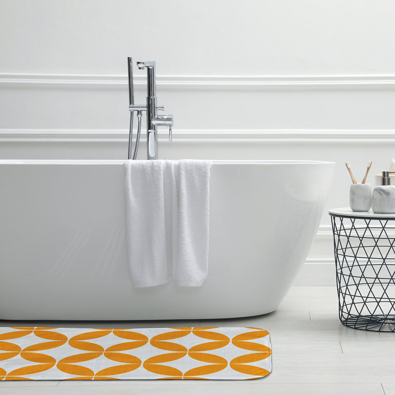 Tapis de bain Funky Junky, L 21 po x L 34 po, Jaune