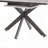 Extendable Grey Dining Table with Black X-Shape Legs (62.4" to 78.15")