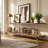 Horizontal Low-Profile Glass Display Cabinet with 360° View, Color-Changing LED Lights, Glass Shelves and Anti-Tip Kit