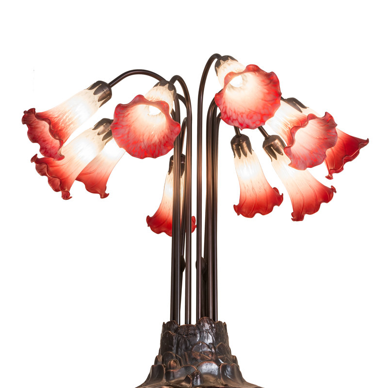 Pond Lily Table Lamp, Pink/White
