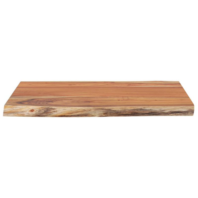 Alpen Home Table Top Rectangular Solid Wood, 2.5cm H x 70cm W x 60cm D, Acacia Wood