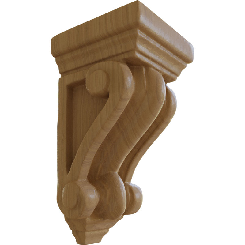 Corbeau en bois Devon Traditional, (paquet de 4), Cerisier, H 4,25 po x l 2,25 po x P 2,25 po