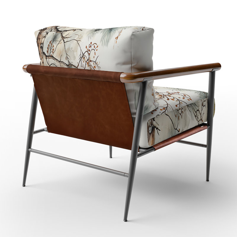 Chaise d'appoint rembourrée Bird, Pine Tree II - Scandinavian, Noir