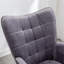 Fauteuil d'appoint durable en velours gris assorti soyeux-1554611457