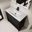 Meuble-lavabo de 36 po avec lavabo en céramique, 2 portes à fermeture douce, armoire autoportante en chêne noir, armoire de fabrication en contreplaqué, structure en chêne-121112444-121112445