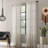 Textured Slub Anti-Dust Striped Semi-Sheer Rod Pocket Curtain Panel-44432039-44432040
