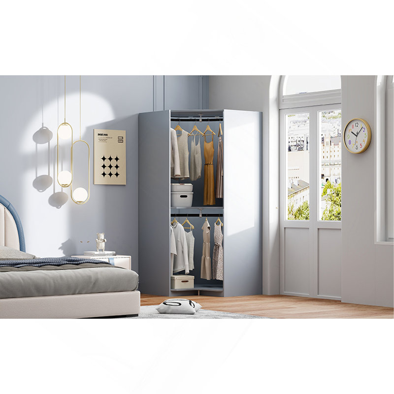Garde-robe de coin Polygon, gris, Gris