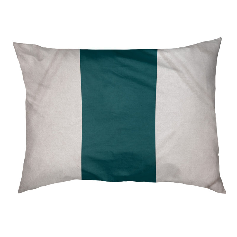 Coussin d'extérieur Memphis, Moyen (l 40 po x P 30 po x H 6,5 po), Blanc/vert