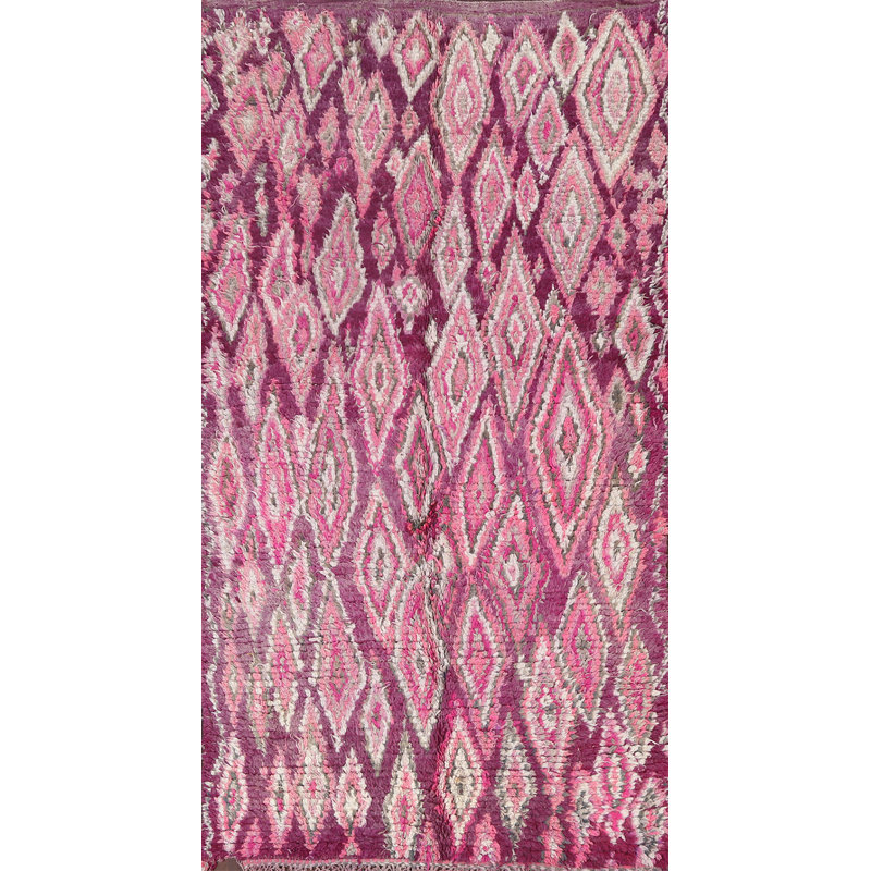 Tapis tribal marocain oriental noué à la main 5 x 9