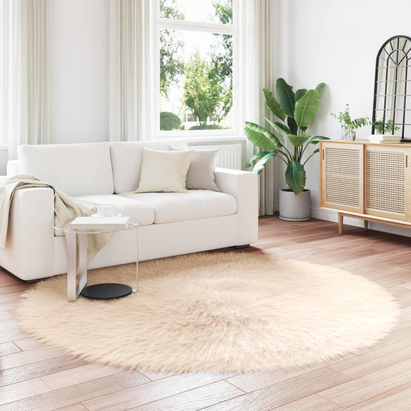 Solid Colour Standard Area Rug, Round 200 cm