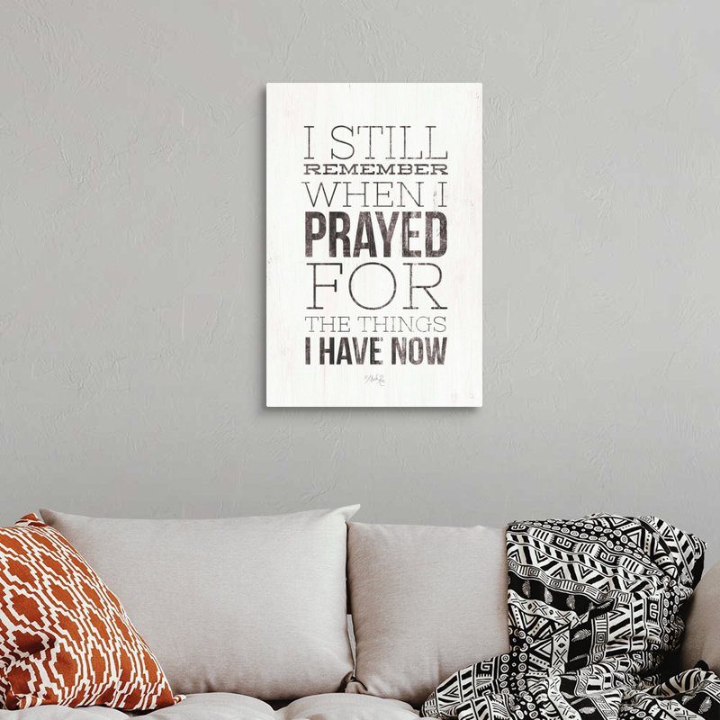 Reproduction d’art textuel sur toile, "I still Remember" par Marla Rae, Toile tendue, H 30 po x l 20 po x P 1,25 po