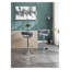 Ensemble de 2 tabourets de bar, avec repose-pieds chromé et base pivotante en velours à levage mécanique réglable + tabouret de bar simple à pieds chromés - Gris-504950257-504950259