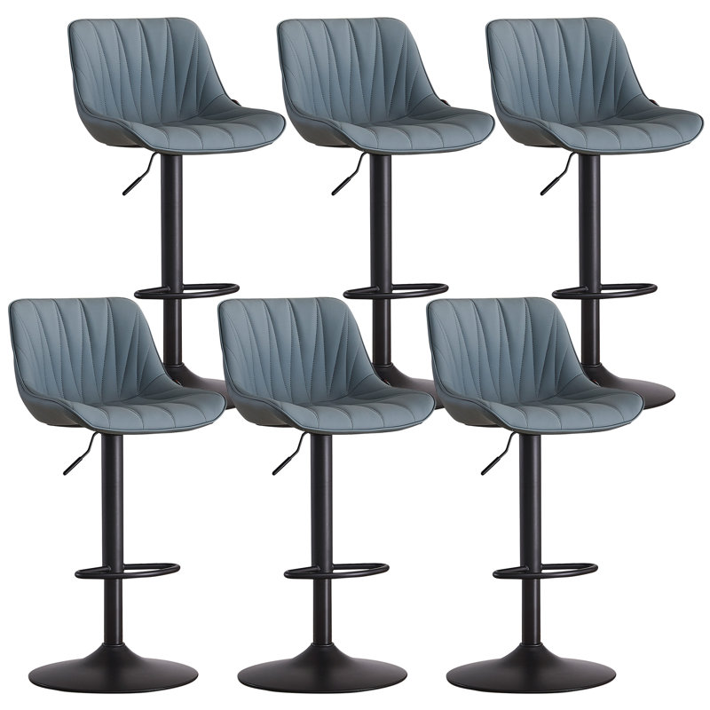 Tabourets de bar pivotants à hauteur réglable Modern, Vert grisâtre