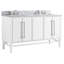 Mason 60" Double Bathroom Vanity with Carrara Marble Top-1354445737-1354445741-1354445743