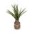 Keianna Vase Rattan Chevron Pattern 13" Multicolor Brown Black Ivory for Home Office Bedroom Living Room Decor