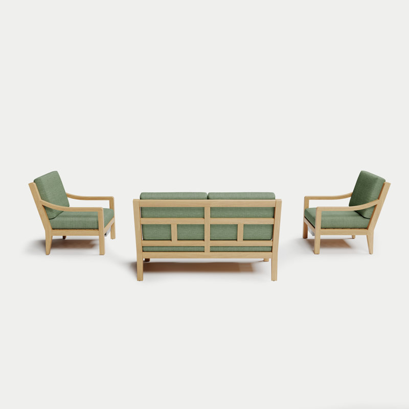 Solerno Heated Loveseat Set, Aloe