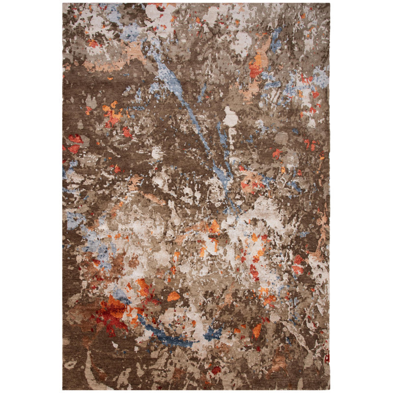 Tapis en laine noué à la main, Tapis de couloir 4 pi 6 po x 9 pi